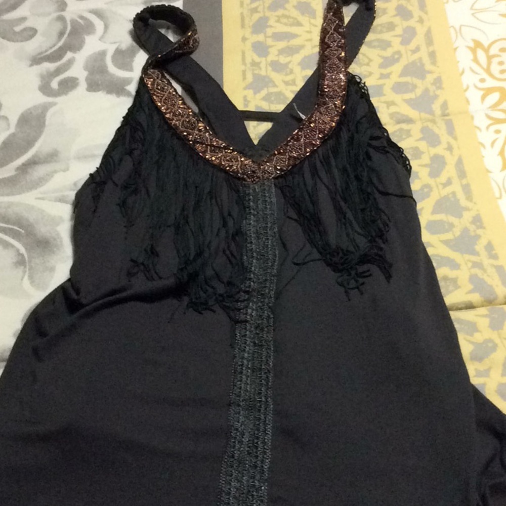 Gimmicks by BKE Sexy Fringed Top